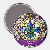 Benutzerdefinierte falsche Glasmalerei Mardi Gras Magnet (Vorderseite/Rückseite)
