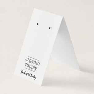 Benutzerdefinierte Falten-Ohrring-Karte, Logo unte Visitenkarten