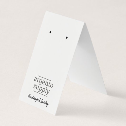 Benutzerdefinierte Falten-Ohrring-Karte, Logo unte Visitenkarten (Vorderseite)