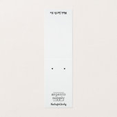 Benutzerdefinierte Falten-Ohrring-Karte, Logo unte Visitenkarten (Außenseite Aufgefaltet)