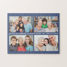 Benutzerdefinierte Familie 4 FotoCollage Benutzerd Puzzle