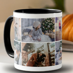 Benutzerdefinierte Familie 8 Foto-Collage Urlaub A Tasse