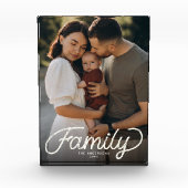 Benutzerdefinierte Familie bewahren Modernes Niedl Fotoblock (Vorderseite)