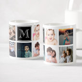 Benutzerdefinierte Familie Foto Collage Monogram K Kaffeetasse