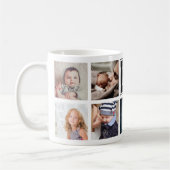 Benutzerdefinierte Familie Foto Collage Monogram K Kaffeetasse (Links)
