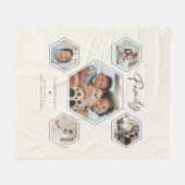 Benutzerdefinierte Familien-Multi-5-Foto-Collage-G Fleecedecke (Vorderseite (Horizontal))
