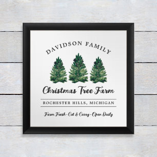 Benutzerdefinierte Familien-Weihnachtsbaumfarm Kie Poster