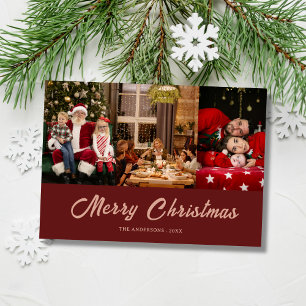 benutzerdefinierte Familienfoto-Frohe-Weihnachts-K Feiertagskarte
