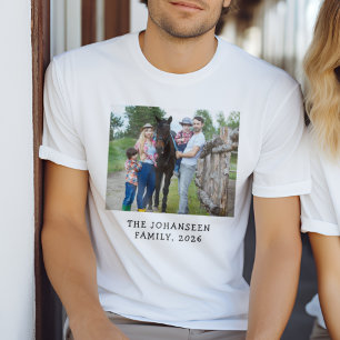 Benutzerdefinierte Familienfoto-Vorlage und person T-Shirt