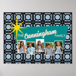 Benutzerdefinierte Familienfoto-Wandkunst im Stil  Poster