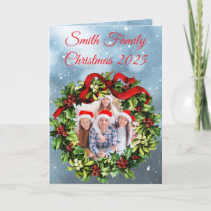 Benutzerdefinierte Familienfoto-Weihnachtskarte Karte