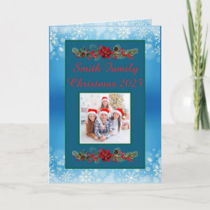 Benutzerdefinierte Familienfoto-Weihnachtskarte Karte