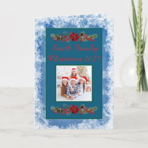 Benutzerdefinierte Familienfoto-Weihnachtskarte Karte