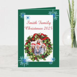 Benutzerdefinierte Familienfoto-Weihnachtskarte Karte