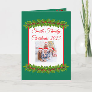 Benutzerdefinierte Familienfoto-Weihnachtskarte Karte