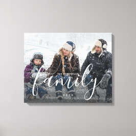 Benutzerdefinierte Familienfotografie Schwarzes Ab Leinwanddruck