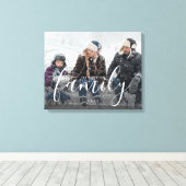 Benutzerdefinierte Familienfotografie Schwarzes Ab Leinwanddruck (Insitu (Holzboden))