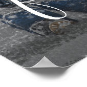 Benutzerdefinierte Familienfotografie Schwarzes Ab Poster (Ecke)