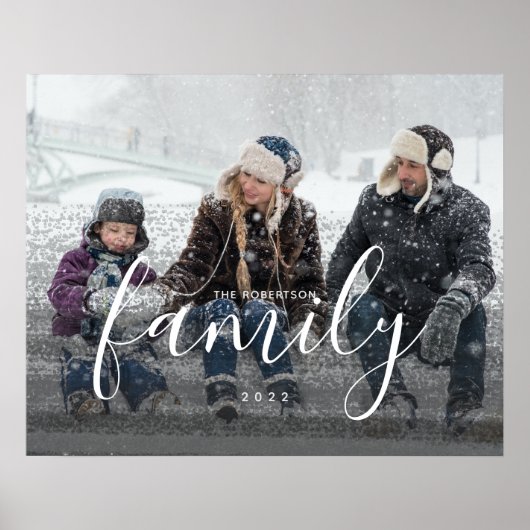 Benutzerdefinierte Familienfotografie Schwarzes Ab Poster (Vorne)