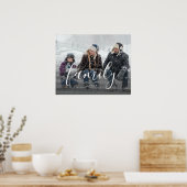 Benutzerdefinierte Familienfotografie Schwarzes Ab Poster (Küche)