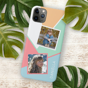 Benutzerdefinierte Familienfotos auf geometrischem Case-Mate iPhone Hülle