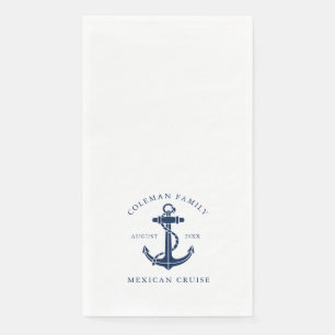 Benutzerdefinierte Familienkreuzfahrt Nautischer A Serviette