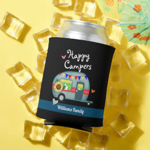 Benutzerdefinierte Familienname Happy Campers Dosenkühler