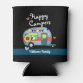 Benutzerdefinierte Familienname Happy Campers Dosenkühler (Vorderseite)