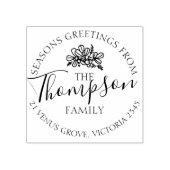 Benutzerdefinierte Familienname mistletoe Rücksend Gummistempel (Prägung)