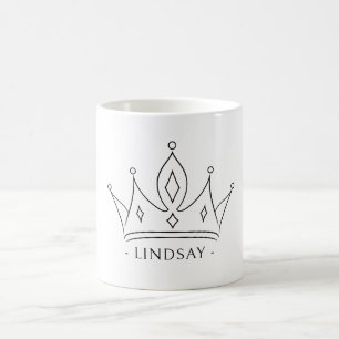 Benutzerdefinierte Familienname Prinzessinnenkrone Kaffeetasse