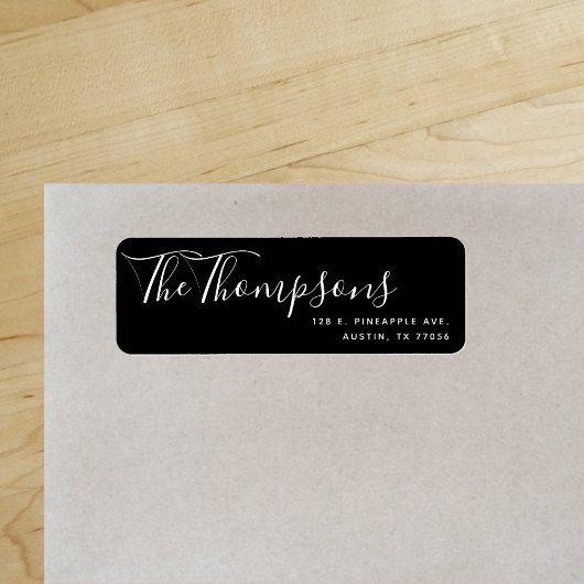 Benutzerdefinierte Familienname Schwarze Rücksende