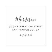 Benutzerdefinierte Familienname und Rücksendeadres Gummistempel (Prägung)