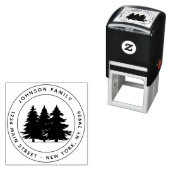 Benutzerdefinierte Familienname Unterschrift Runde Permastempel (Beispiel)