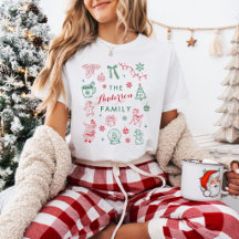 Benutzerdefinierte Familienname Vintage Weihnachts
