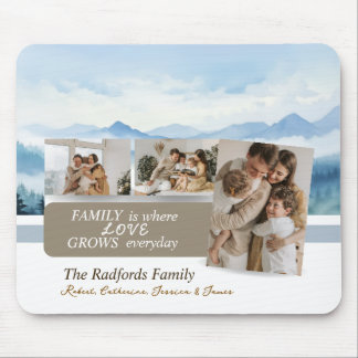 Benutzerdefinierte Familiennamen Familien-Fotocoll Mousepad