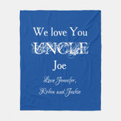 Benutzerdefinierte Familiennamen Wir Liebe Sie Onk Fleecedecke (Vorderseite)