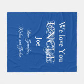 Benutzerdefinierte Familiennamen Wir Liebe Sie Onk Fleecedecke (Vorderseite (Horizontal))