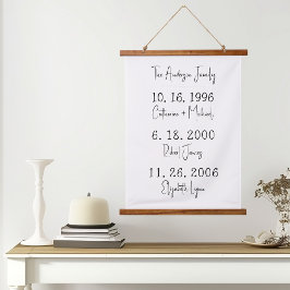 Benutzerdefinierte Familientermine sorgen für Mutt Wandteppich Mit Holzrahmen