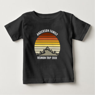 Benutzerdefinierte Familientreffen Vintage-Sonnenu Baby T-shirt