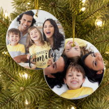 Benutzerdefinierte FAMILY (dunkler Text) 2-Foto-Ke