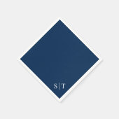 Benutzerdefinierte Farb-Ecken-Hochzeits-Monogramm- Serviette (Ecke)