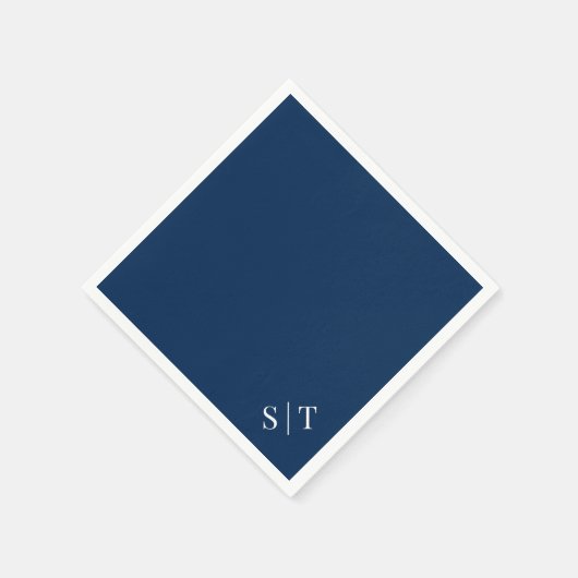 Benutzerdefinierte Farb-Ecken-Hochzeits-Monogramm- Serviette (Ecke)