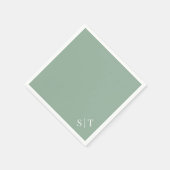 Benutzerdefinierte Farb-Ecken-Hochzeits-Monogramm- Serviette (Ecke)