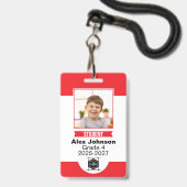 Benutzerdefinierte Farb-Schulstudenten-Fotoausweis Ausweis (Vorderseite mit Lanyard)