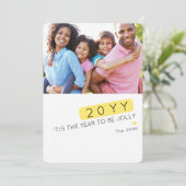 Benutzerdefinierte Farbbearbeitung Funny New Year  Feiertagskarte (Stehend Vorderseite)