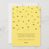 Benutzerdefinierte Farbbearbeitung Funny New Year  Feiertagskarte (Rückseite)