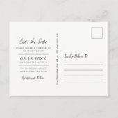 Benutzerdefinierte Farbe 4 Foto Save the Date Post Ankündigungspostkarte (Rückseite)