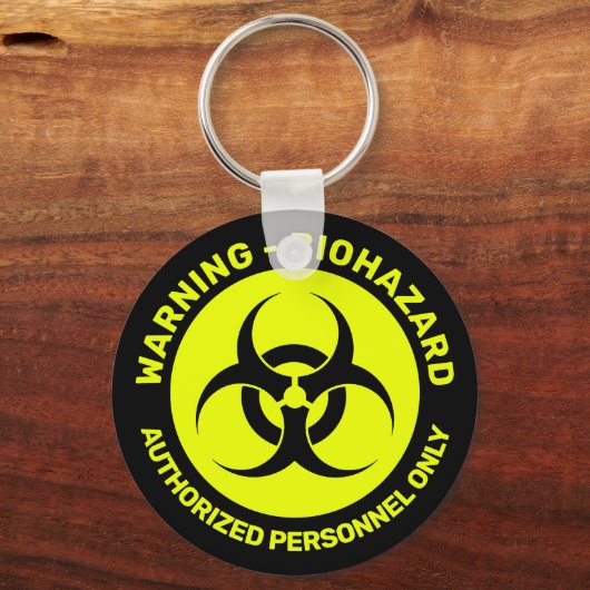 [Benutzerdefinierte Farbe] Biogefährdung Symbol Sc Schlüsselanhänger (Rückseite)