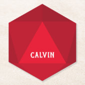 Benutzerdefinierte Farbe D20-Dice mit benutzerdefi Untersetzer (Vorderseite)