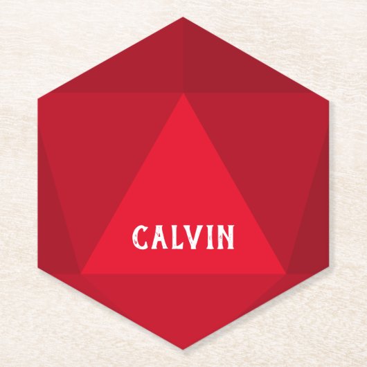 Benutzerdefinierte Farbe D20-Dice mit benutzerdefi Untersetzer (Vorderseite)